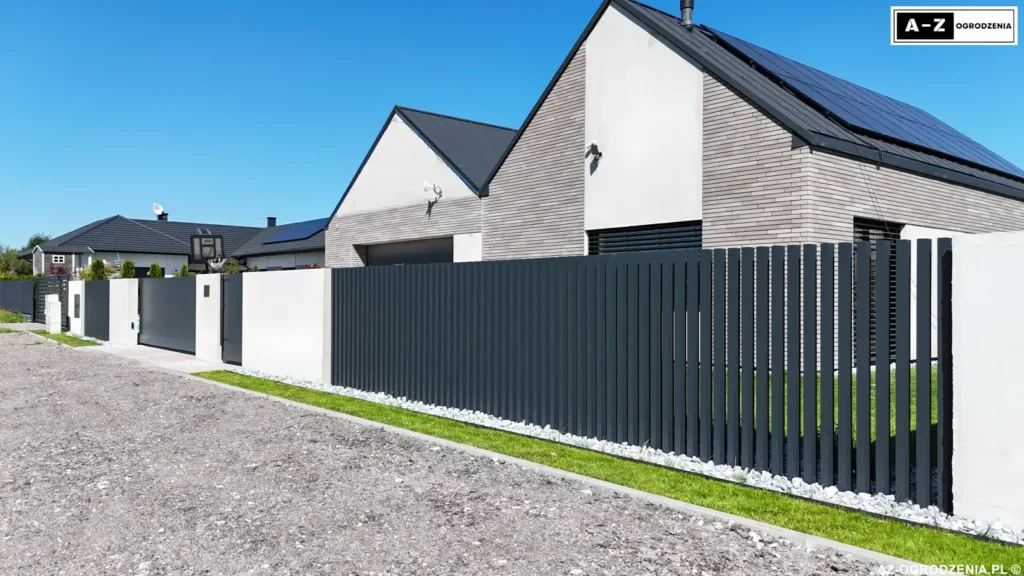 Ogrodzenie grzebieniowe z aluminium